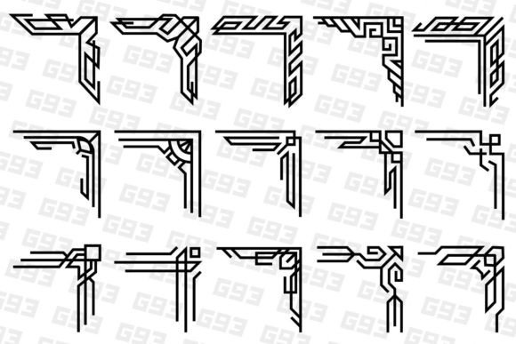 Abstract Border Corners Graphics
