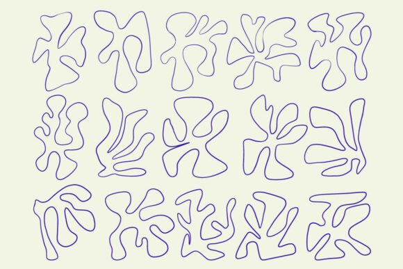 Abstract Organic Line SVG Bundle Set