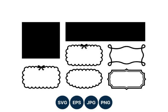 Black White Frame Collection with Bows