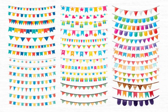 Bunting Banners Garland Party Flag SVG