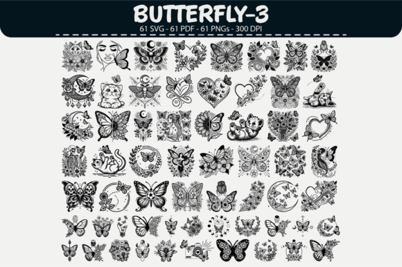 Butterfly Vector Bundle – 61 Designs