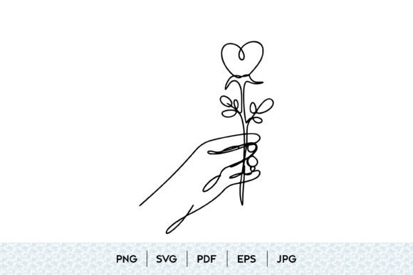 Hand Holding Heart Flower SVG: Graphics for Local Branding