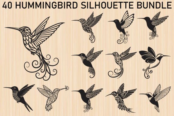 Hummingbird Silhouette Bundle: Graphics for Elegant Branding