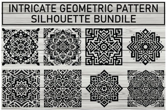 Intricate Geometric Pattern Bundle: Graphics & Illustrations for Crafters