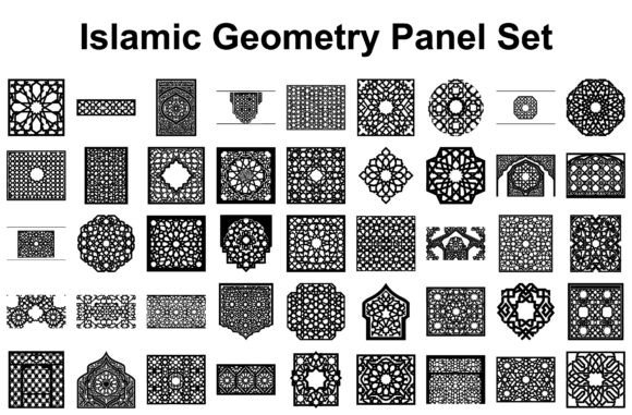 Islamic Geometry Panel Set Graphics