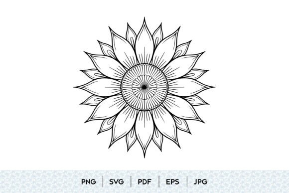 Mandala Sunflower SVG: Graphics for Creative Selling