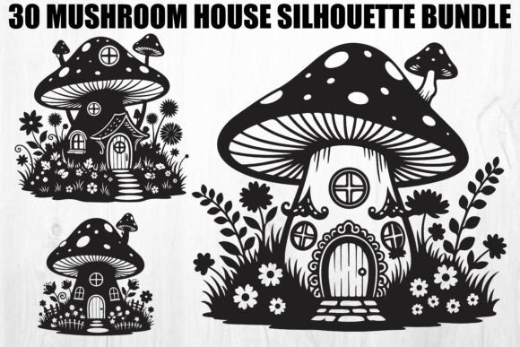 Mushroom House SVG Bundle: Graphics for Creative Publishing
