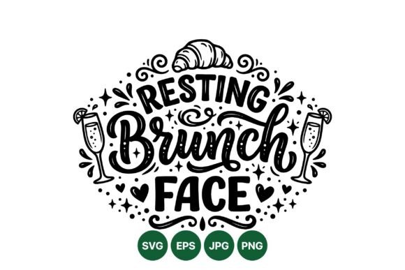 Resting Brunch Face Design SVG