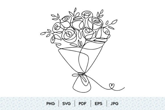 Rose Bouquet SVG Graphics and Illustrations