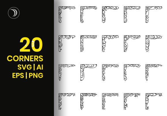 Vintage Corner Frame SVG Design Graphics