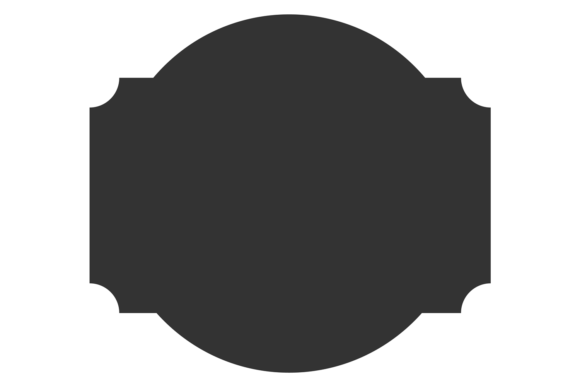 Vintage Label Black Shape Template. Graphics
